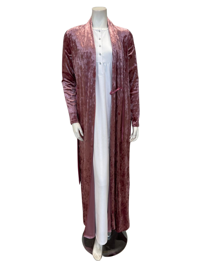 Pen-ky 29931D3 Pink Crushed Velvet Morning Robe Wrap Myselflingerie.com