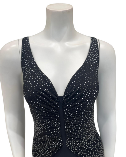 Anita 7206 Black Sabina Mini Dotted Ruched Swimsuit Myselflingerie.com