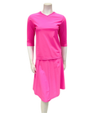 Jackie O' 2PC-SWMCV-NPNK Neon Pink Junior Swim Top & Skirt Set Myselflingerie.com