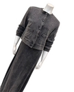 ORD DRV26935 + TRV26936 Black Wash Sleeveless Maxi Jumper & Cardigan Set Myselflingerie.com
