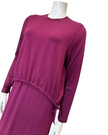 Velvet AN1861WN Wine Drawstring Modal Nursing Nightgown Myselflingerie.com
