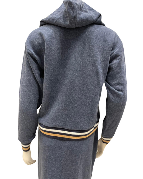 Sparrow S-7315 Denim Blue Terry Hoodie Myselflingerie.com