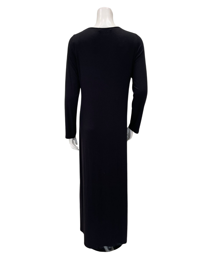 Verdiani 4435 Black/Pink Necklace Lace Applique Pull On Modal Nightown Myselflingerie.com