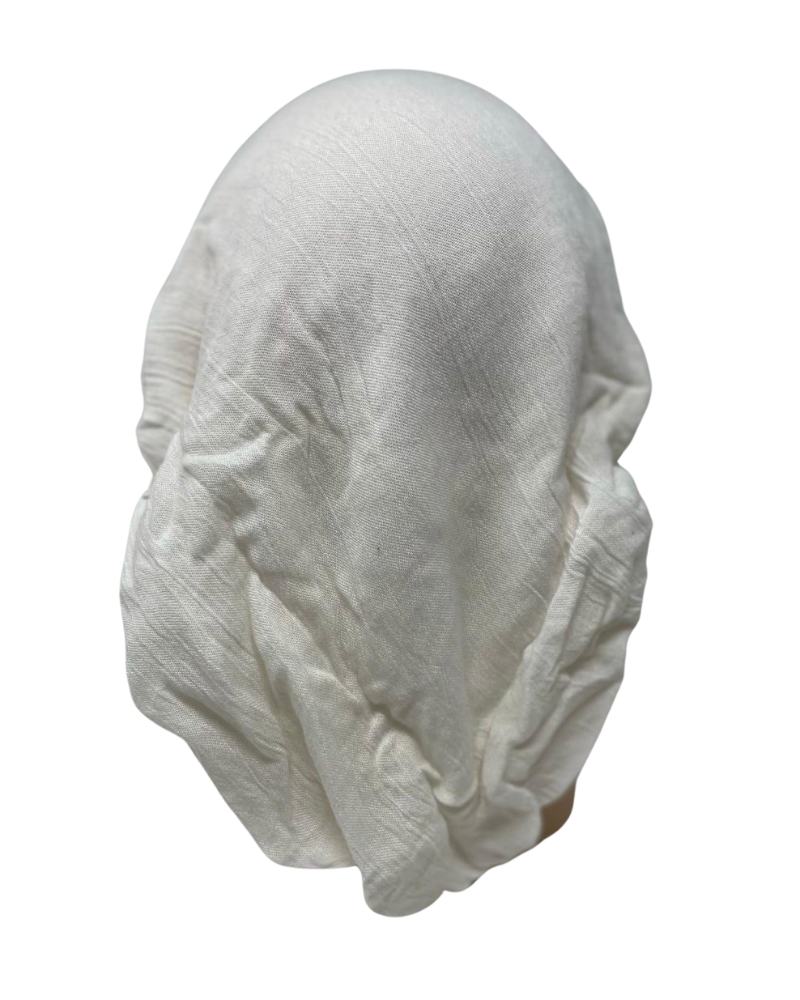 SG PR21 White Wrinkle Rayon Pre-Tied Bandanna with Small Full Grip Myselflingerie.com