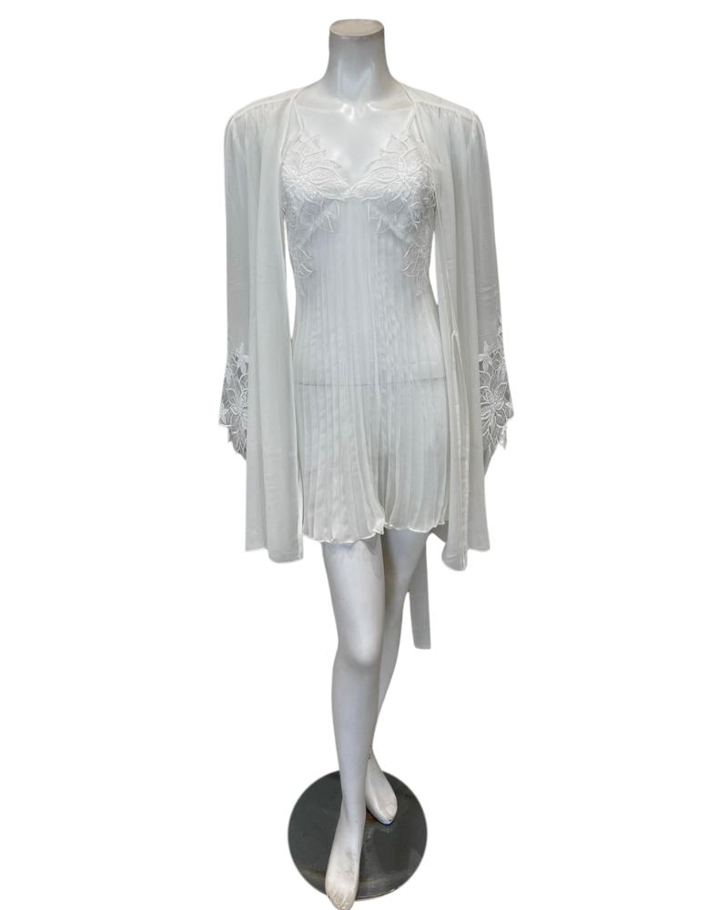 Rya Collection 1034 + 977 Ivory Delight Chemise & Wrap Set Myselflingerie.com