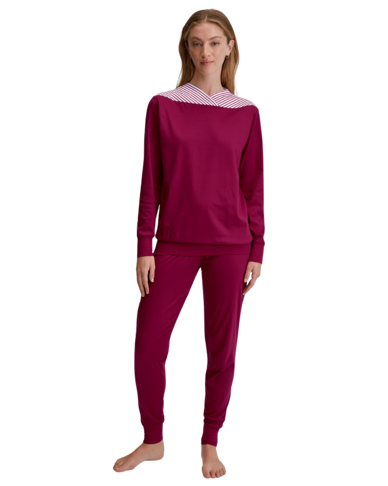 Calida #197 Dahlia Pink Soulmate 100% Cotton Pajamas Set