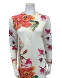 The Star Story 10-880 Wildlife Floral Cream Modal Button Down Nightgown Myselflingerie.com