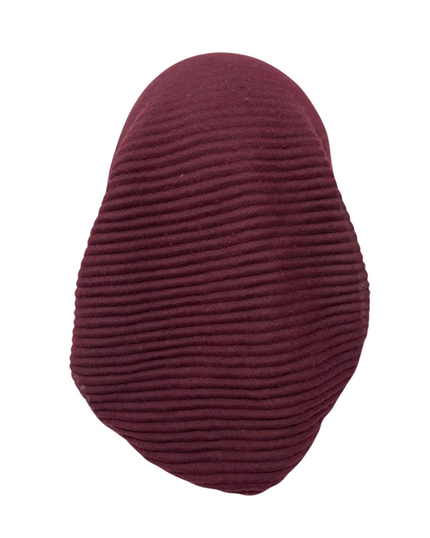 SG LN338 Burgundy Pleated Cotton Pre-Tied Bandanna with Small Full Grip Myselflingerie.com