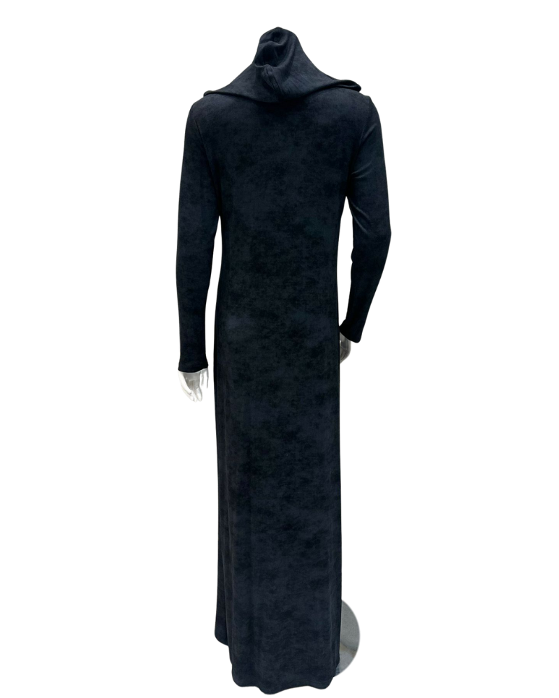 Sparrow S-7414 Grey Washed Denim Snaps Lounger Morning Robe Myselflingerie.com