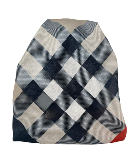 It's Younique OB-SHIM-BUR Burberry Inspired Shimmer Pre-Tied Open Back Bandanna with Velvet Grip Myselflingerie.com