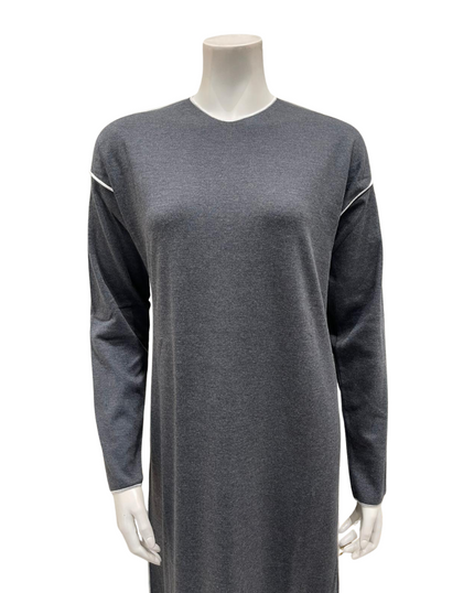 Iora Lingerie 25419C Grey Stitched Cotton Blend Pull On Nightgown Myselflingerie.com