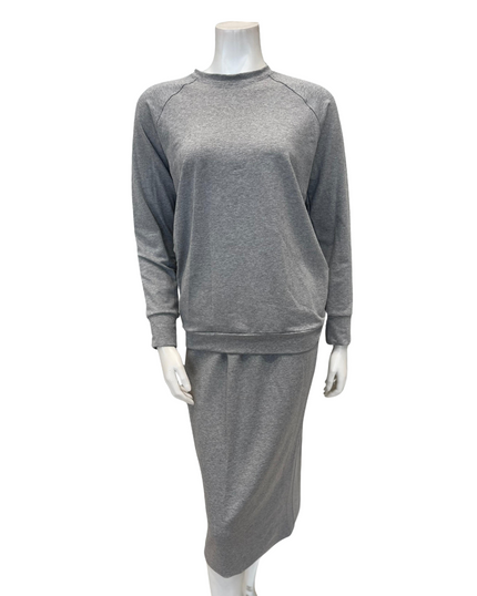 Jackie O' 2PC-TSHIRT-GRY Grey Lounger Top & Skirt Set Myselflingerie.com