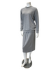 Jackie O' 2PC-TSHIRT-GRY Grey Lounger Top & Skirt Set Myselflingerie.com
