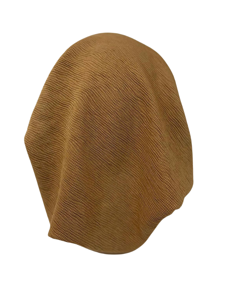 Lizi Headwear ACRSCA Solid Camel Crepe Pre-Tied Bandanna Myselflingerie.com