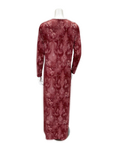 Plush PM N5079-24A Burgundy Camo Design Cotton Button Down Nightgown Myselflingerie.com