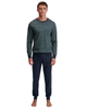 Calida 41282 #549 Dark Glen Relax Comfy Men's 100% Cotton Pajamas Set with Cuff Myselflingerie.com
