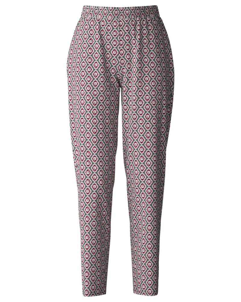 Calida 15291 + 29055 Laurel Green Favourites Ground 100% Cotton Pajamas Set Myselflingerie.com