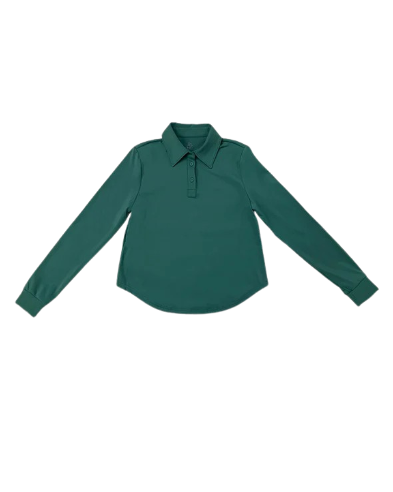 Undercover Waterwear S25-TT-G Green Tennis Long Sleeve Active Swim Top Myselflingerie.com