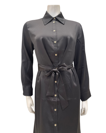 Gottex 25MO301 Black Monte Carlo Button Down Swim Cover Up Beach Dress Myselflingerie.com