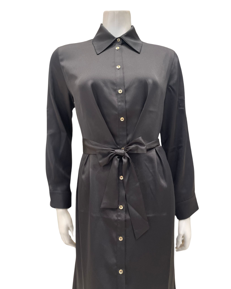 Gottex 25MO301 Black Monte Carlo Button Down Swim Cover Up Beach Dress Myselflingerie.com