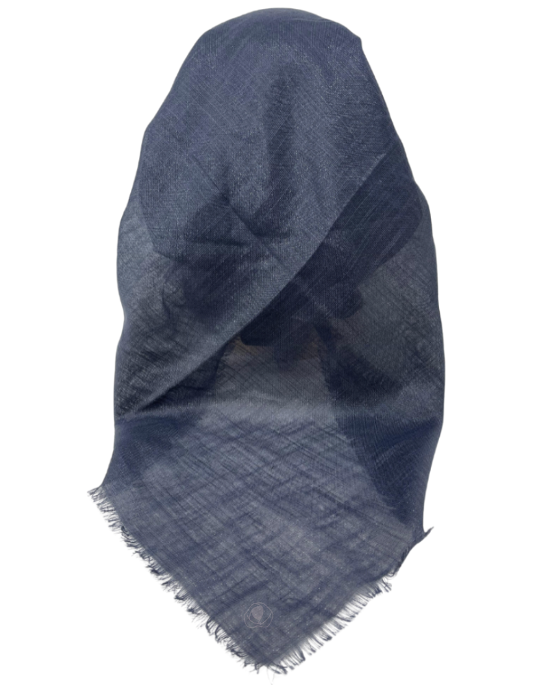 It's Younique OB-SHIM-CH Solid Charcoal Shimmer Pre-Tied Open Back Bandanna with Velvet Grip Myselflingerie.com