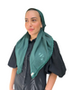 Scarf Bar Emerald Green Scalloped Classic Pre-Tied Bandanna with Velvet Grip Myselflingerie.com