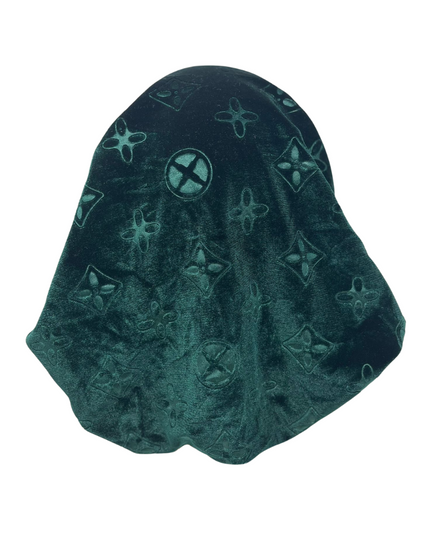 Mega Dreams 3551 LV Green Velour Lined Pre-Tied Bandanna Myselflingerie.com