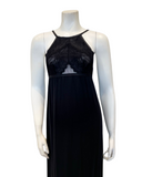 Fleur't 6048 Black Parisian Nights High Neck Chemise Myselflingerie.com