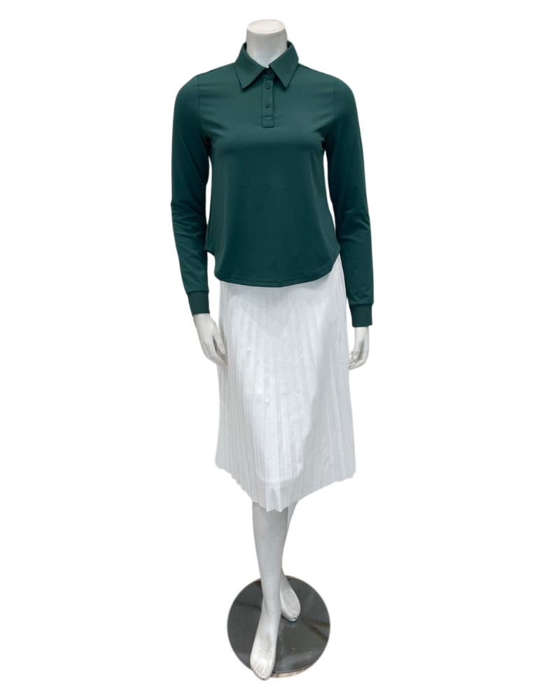 Undercover Waterwear S25-TT-G Green Tennis Long Sleeve Active Swim Top Myselflingerie.com