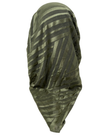 Ahead VT2601 Olive Green Waverly Mesh Versatile Style Long Tails Open Back Pre-Tied Bandanna Myselflingerie.com