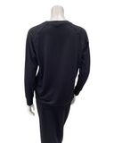 Jackie O' 2PC-TSHIRT-BLK Black Lounger Top & Skirt Set Myselflingerie.com