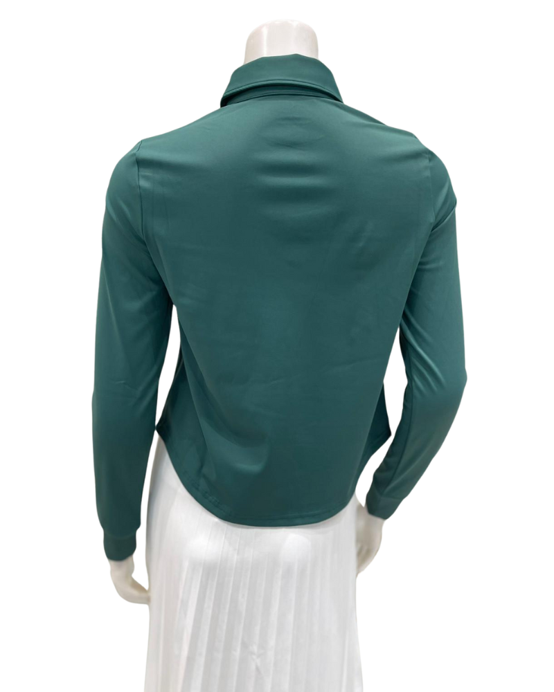 Undercover Waterwear S25-TT-G Green Tennis Long Sleeve Active Swim Top Myselflingerie.com