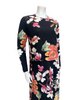 The Star Story 10-881 Wildlife Floral Black Modal Nursing Nightgown Myselflingerie.com