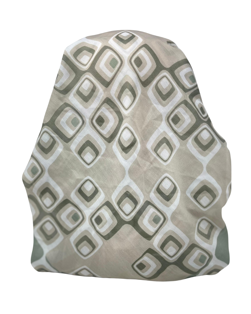 It's Younique OB-TET-SA Sage Tetris Block Pre-Tied Open Back Bandanna with Velvet Grip Myselflingerie.com