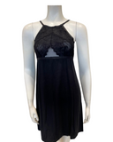 Montelle 6049 Black Parisian Nights High Neck Gown Myselflingerie.com