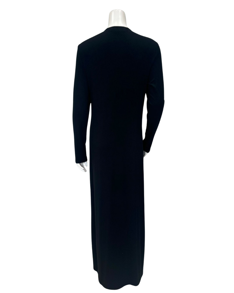 Angelice S-7413 Black Logo Ribbed Modal Coverall Nursing Nightgown