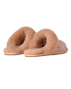 UGG 1106872 Scuffette II Beige Blush Suede Slipper with Fur Trim Myselflingerie.com