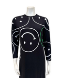 Chicolli TN5007-24 Emojis Black Multi Cotton Teen Nightgown myselflingerie.com