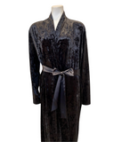 Pen-ky 29931D3 Black Crushed Velvet Morning Robe Wrap Myselflingerie.com