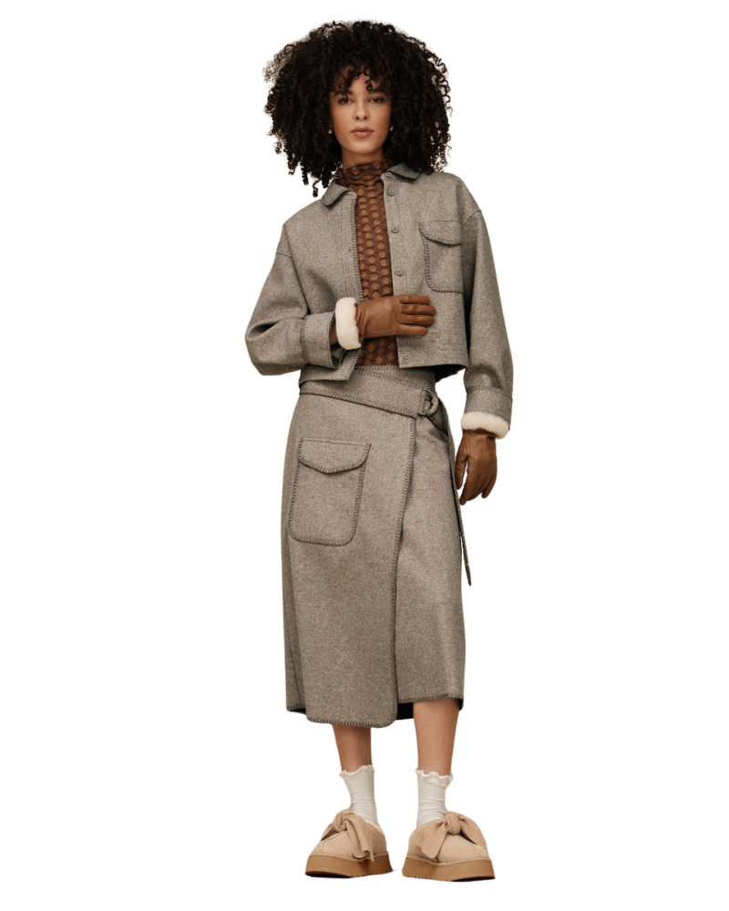 UGG 1172213 Grey Heather Toria Jacket Myselflingerie.com