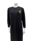 Lunderbeck N5125-25 Black Beaded Monogram Modal Versatile Nursing Nightgown Myselflingerie.com