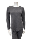 Jackie O'Loungewear PJSET-GRY Grey Ribbed Heather Round Neck Modal Pajamas Set Myselflingerie.com