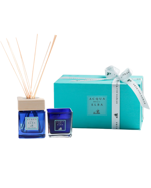 Acqua dell`Elba CADUSA24- 26F Notte d'Estate 6.8 Fl Oz + Candle 2.8 Oz Gift Set Myselflingerie.com