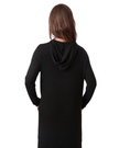 Rojo London Janna Black Hooded Nightgown & Hoodie Set Myselflingerie.com