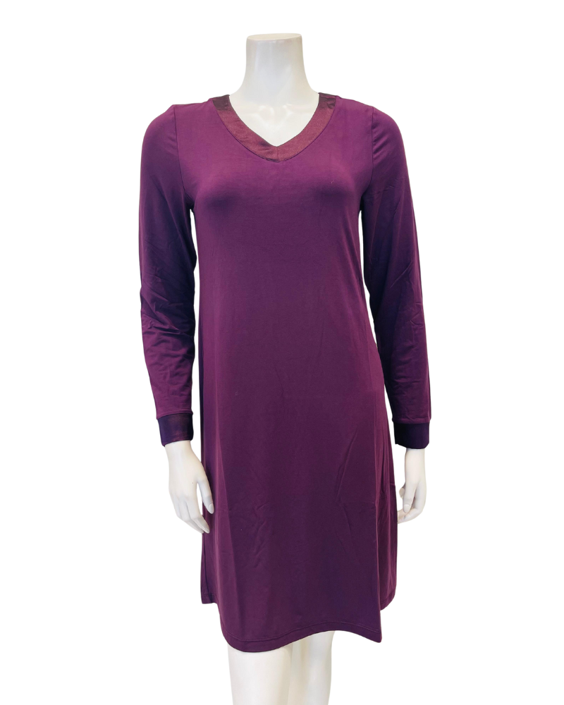 Fleur't 639 Vino Modest Nightshirt with Shelf Bra Myselflingerie.com