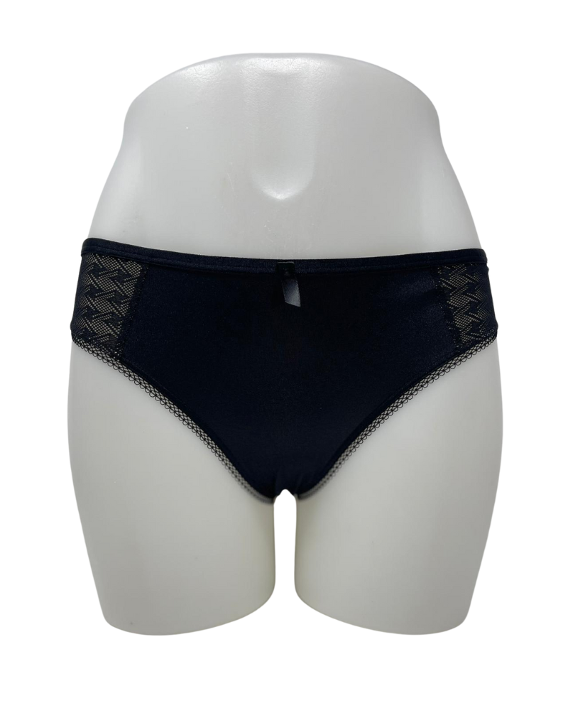 100-223 Black Ashley Full Coverage Hipster Panty