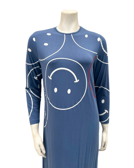 Chicolli TN5007-24 TN5007-24 Emojis Chambray Cotton Teen Nightgown Myselflingerie.com