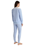 Calida 40591 #470 Soulmate Harmony Blue 100% Cotton Pajamas Set Myselflingerie.com