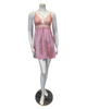 Pen-ky 16050C4 + 26760C4 Powder Rose Lace Bust Support Chemise & Wrap Set Myselflingerie.com