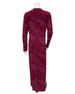 Angelice S-7413 Merlot Logo Ribbed Modal Coverall Nursing Nightgown Myselflingerie.com